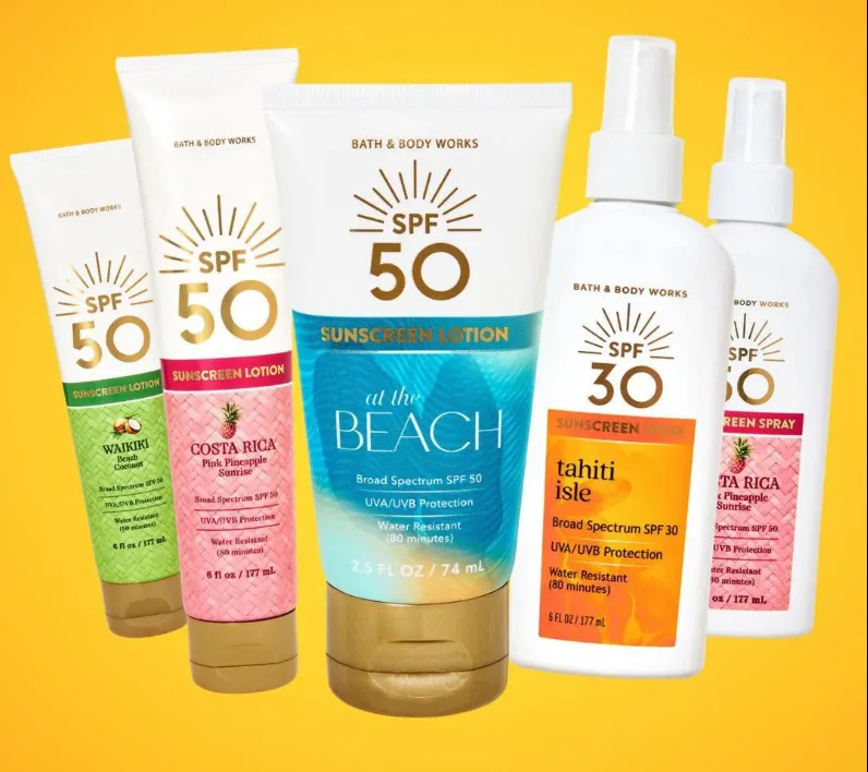 Bloqueador 50 SPF Bath & Body Works Variedad