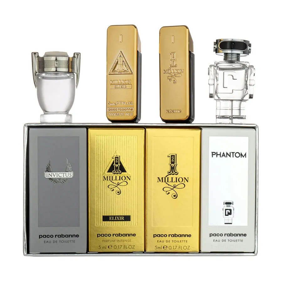 Estuche Minis Paco Rabanne Hombre (Phantom + Invictus + Elixir + One Million) 4pzs 5ml