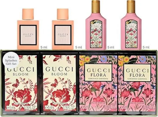 Estuche Minis Gucci Mujer (Gucci Bloom x2 + Gucci Gardenia x2) 4pzs 5ml EDP