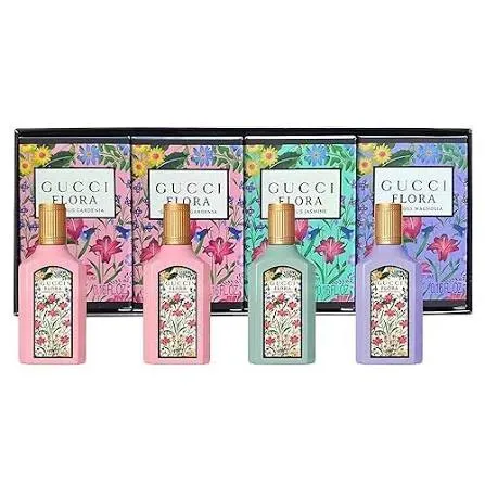 Estuche Minis Gucci Flora Mujer (Gorgeous Gardenia + Magnolia + Orchid + Jasmine) 4pzs 5ml