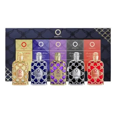 Estuche Minis Orientica Unisex (Amber + Royal Bleu + Velvet Gold + Oud Saffron + Amber Rouge) 5pzs