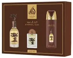 ESTUCHE LATTAFA ETERNAL OUD UNISEX 3PZS 100ML EDP + 20ML EDP + SPLASH
