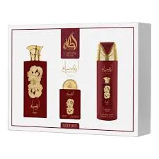 ESTUCHE LATTAFA PRIDE ANSAAM GOLD UNISEX 3PZS 1'00ML EDP + 20ML EDP + SPLASH