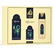 ESTUCHE LATTAFA PRIDE AFFECTION UNISEX 3PZS 100ML EDP + 20 ML EDP + SPLASH
