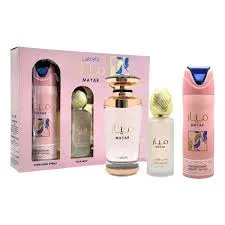 ESTUCHE LATAFFA MAYAR MUJER 3PZS 100ML EDP + SPLASH + SPRAY CABELLO