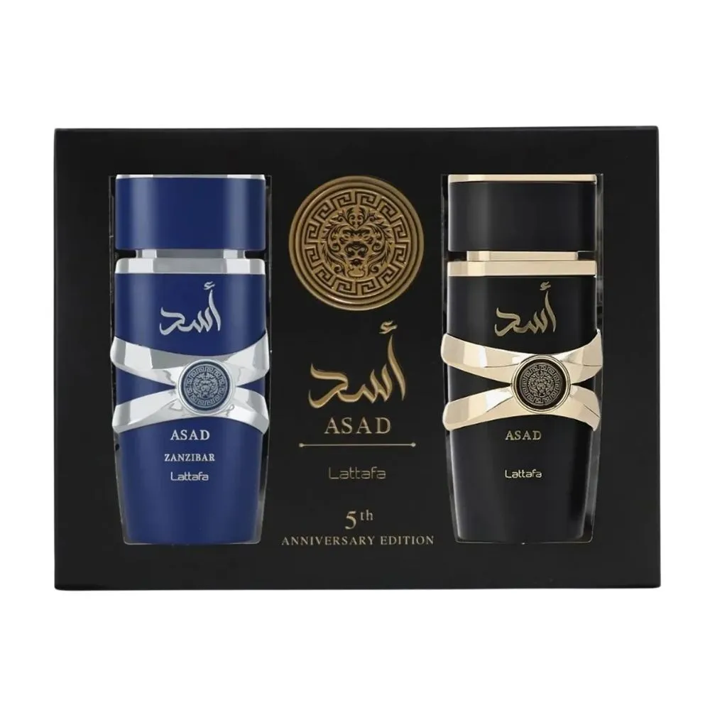 ESTUCHE ASAD HOMBRE 2PZS 100ML C/U ASAD + ASAD ZANZIBAR