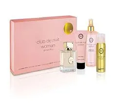 ESTUCHE ARMAF CLUB DE NUIT MUJER 4PZS 105ML EDP + SPLASH + CREMA + BODY SPRAY