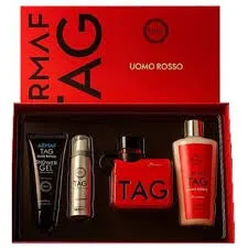 ESTUCHE ARMAF TAG UOMO ROSSO 4PZS 100ML EDP + 50ML EDP + SHAMPOO + GEL