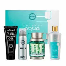 ESTUCHE ARMAF ODYSSEY AQUA UNISEX 4PZS 100ML EDP + SHAMPOO + GEL + SPLASH