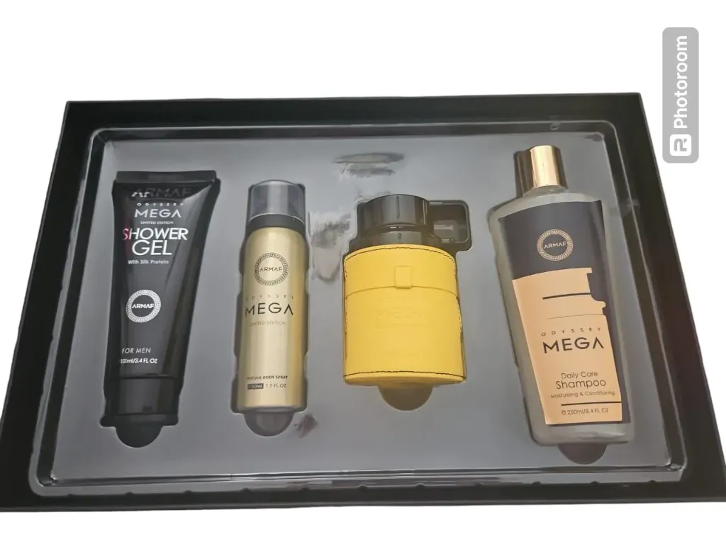 ESTUCHE ARMAF ODYSSEY MEGA HOMBRE 4PZS 100ML EDP + GEL DE BAÑO + DESODORANTE + SHANMPOO