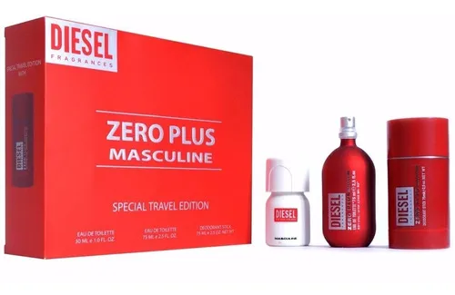 ESTUCHE DIESEL ZERO PLUS HOMBRE 3PZS PLUS PLUS 30ML + ZERO PLUS 75ML + DESODORANTE