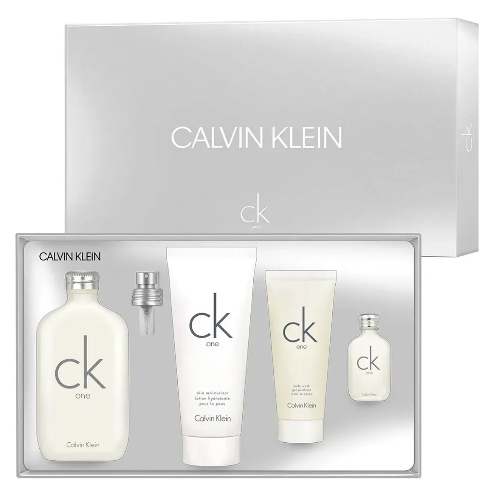 ESTUCHE CALVIN KLEIN CK ONE HOMBRE 4PZS 200ML EDT + 15ML EDT + CREMA + GEL DE BAÑO