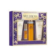 ESTUCHE ELIZABETH TAYLOR DIAMANTES BLANCOS MUJER 4PZS 100ML ED + 10ML EDT + CREMA + GEL DE BAÑO