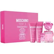 ESTUCHE MOSCHINO TOY 2 BUBBLE MUJER 4PZS 100ML EDT + 5ML EDT + CREMA + GEL DE BAÑO