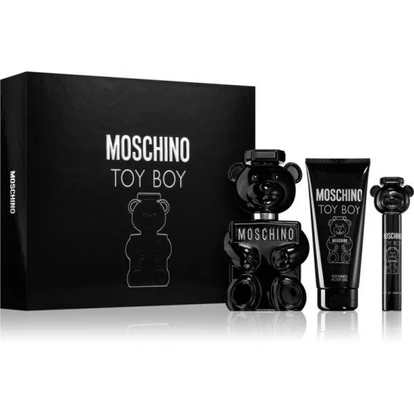 ESTUCHE MOSCHINO TOY BOY HOMBRE 3PZS 100ML EDP + 10 ML + GEL DE BAÑO