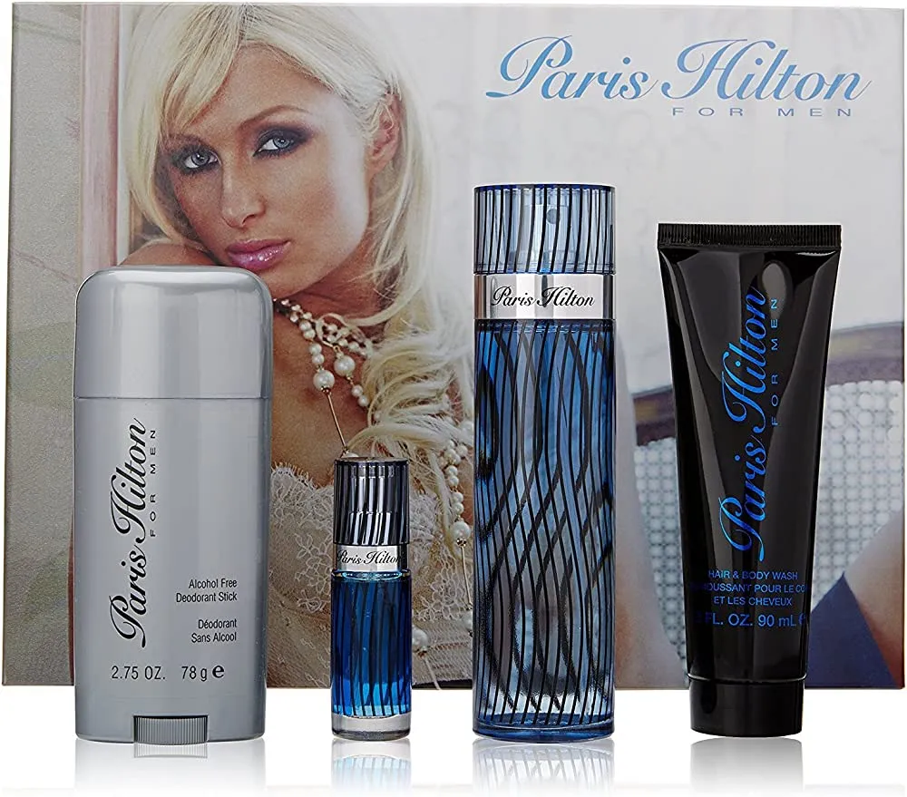 ESTUCHE PARIS HILTON PARIS HILTON HOMBRE 4PZS 100ML EDT + 10ML + DESODORANTE + GEL