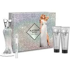 ESTUCHE PARIS HILTON PLATINUM RUSH MUJER 4PZS 100ML EDP + 10 ML + GEL DE BAÑO + CREMA
