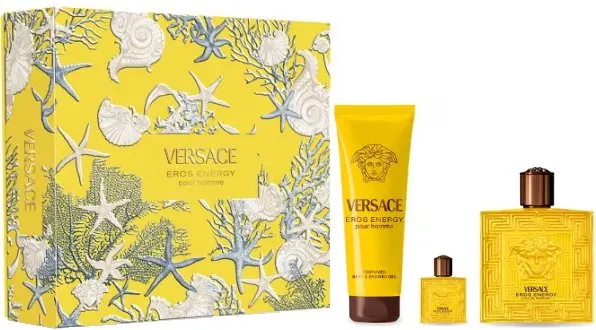 ESTUCHE VERSACE EROS ENERGY HOMBRE 3PZS 100ML EDP + 5ML EDP + GEL DE BAÑO
