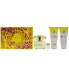 ESTUCHE VERSACE YELLOW DIAMONDS MUJER 4PZS 90ML EDT + 5ML EDT + CREMA + GEL DE BAÑO