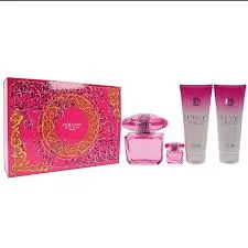 ESTUCHE VERSACE BRIGHT CRYSTAL MUJER 4PZS 90ML EDT + 5ML + CREMA + GEL DE BAÑO