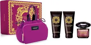 ESTUCHE VERSACE CRYSTAL NOIR EDP MUJER 4PZS 90ML EDP + GEL DE BAÑO + CREMA + COSMETIQUERA