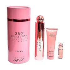 ESTUCHE PERRY ELLIS 360 COLLECTION ROSE MUJER 3PZS 100ML EDP + 7.5ML EDP + GEL DE BAÑO