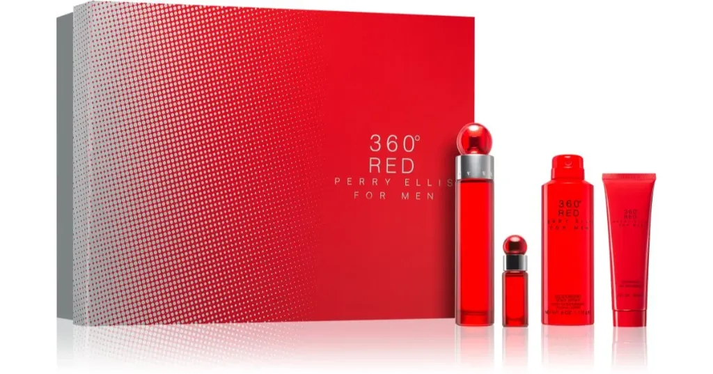 ESTUCHE PERRY ELLIS 360 RED HOMBRE 4PZS 100ML EDP + 7.5ML EDP + CREMA + DESODORANTE